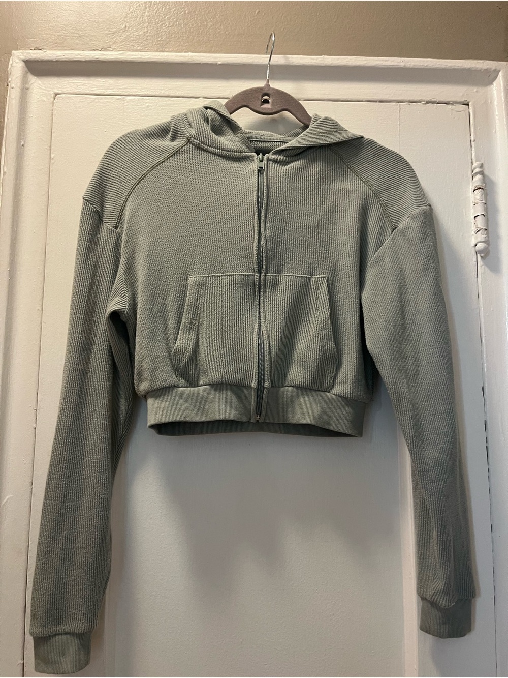 SKIMS Set! Waffle Knit Cropped Hoodie & Jogger Set